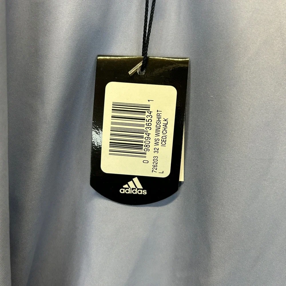 Adidas ClimaShell Windshirt Mens Large Blue 1/4 Zip Pullover Jacket 726203 NEW